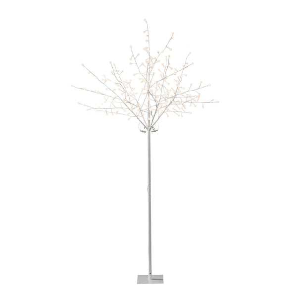 2.5m White Twig Christmas Tree with 240 Warm White LEDs