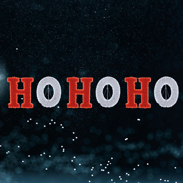 3m Giant HO HO HO Tinsel Motif Outdoor Christmas Sign with LEDs