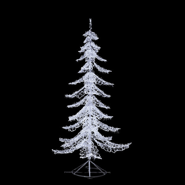 5m Giant White LED Christmas Tree Commercial Christmas Display Prop