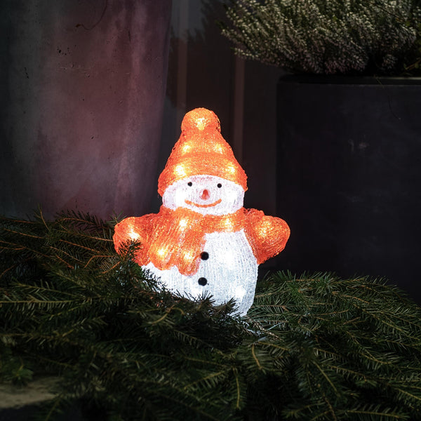 Acrylic Snowman with 40 White LED's