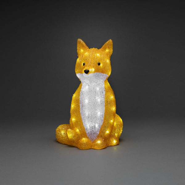 Acrylic Sitting Fox with 64 LEDs