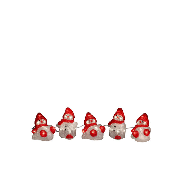 Set of 5 Acrylic LED Lit Snowmen