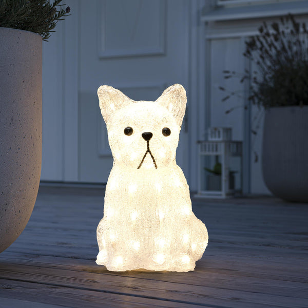 Acrylic Sitting Dog with 48 Warm White LED's