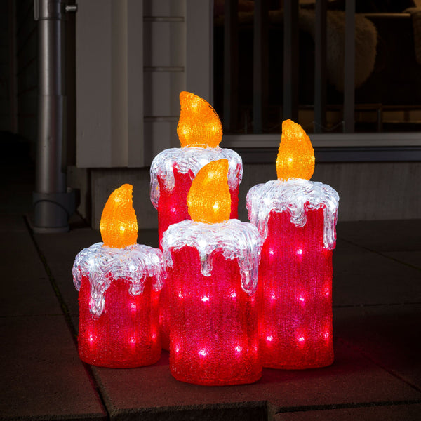 Acrylic Candle Set with 144 LEDs