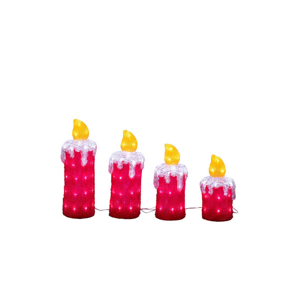 Acrylic Candle Set with 144 LEDs