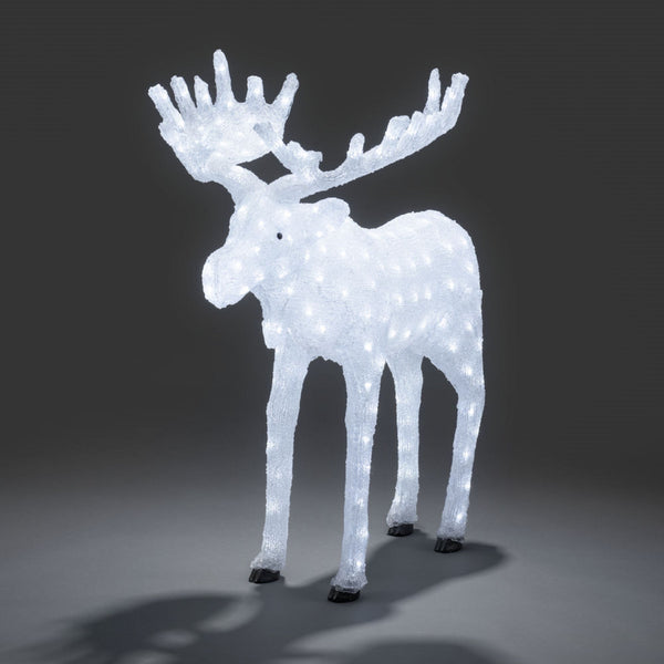 1m Large Acrylic Moose LED Lit Christmas Display