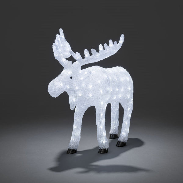 Acrylic Moose LED Lit Christmas Display