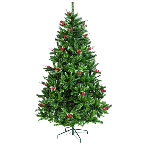 6ft Salzburg Spruce with Red Berry Sprays Christmas Tree