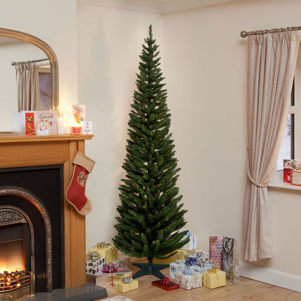 8ft Slim Green Norway Spruce Artificial Christmas Tree