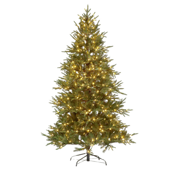7ft Michigan Spruce Pre Lit Artificial Christmas Tree with 600 Warm White LED's