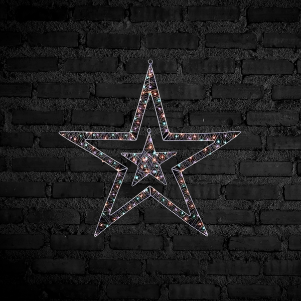 80cm Rainbow LED Double Sided Star Window Light