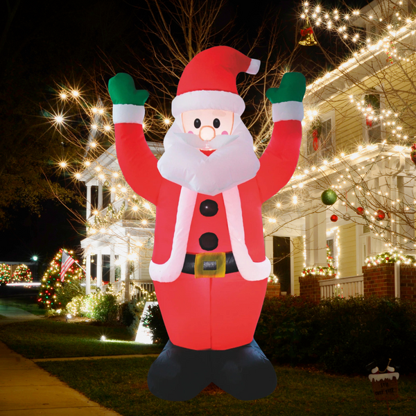 4ft Giant LED Lit Inflatable Christmas Santa with Arms Up