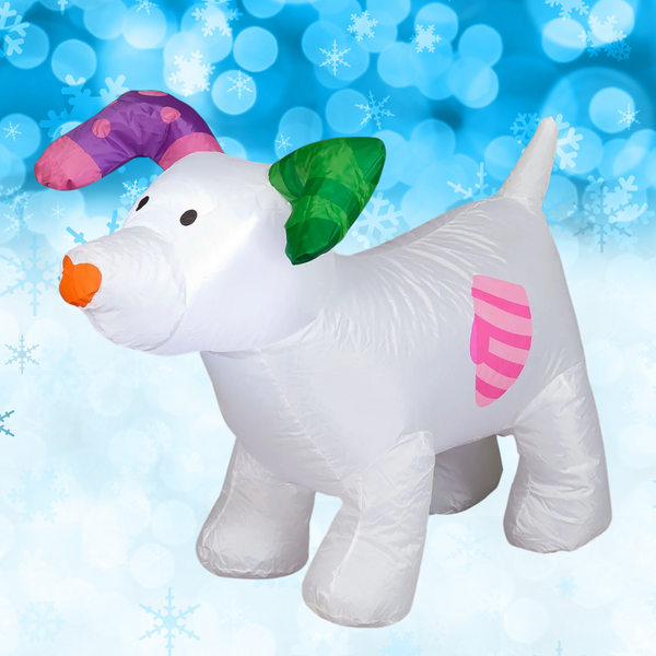 1m Pre Lit Christmas Inflatable The Snowdog