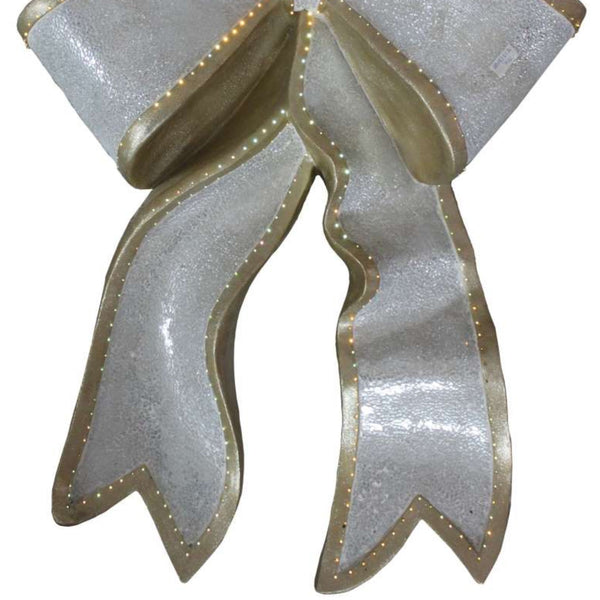 1m Frosty White Ribbon Bow Commercial Christmas Display Prop