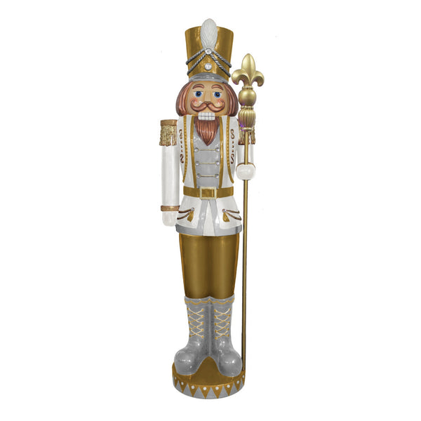 2.06m Gold & White Soldier Christmas Commercial Display Prop