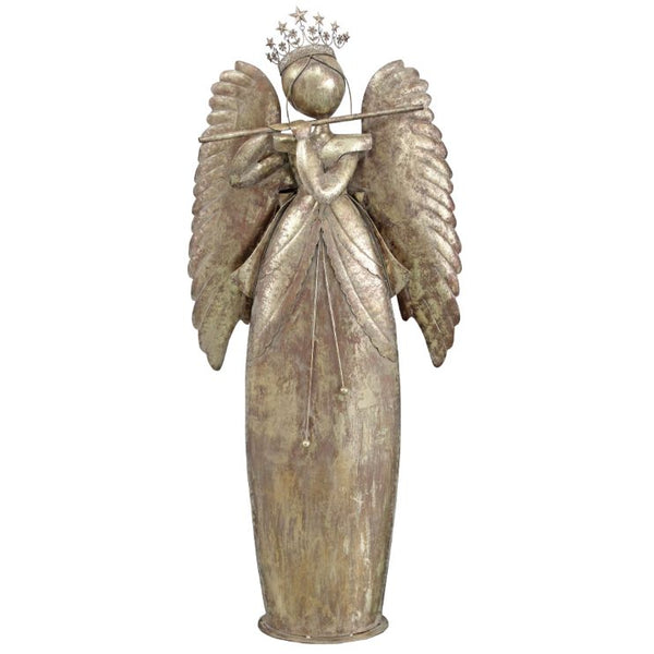 1.4m Gilded Angel with Flute Commercial Christmas Display Prop