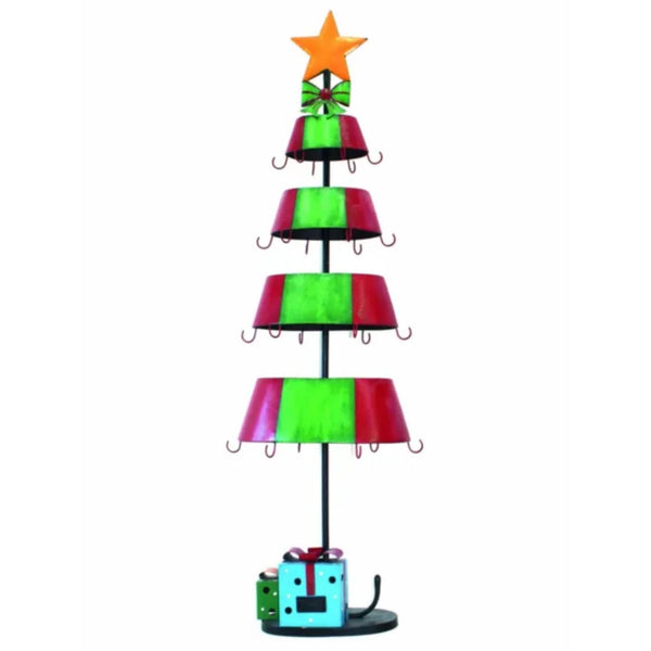 1.5m Red and Green Metal Christmas Tree