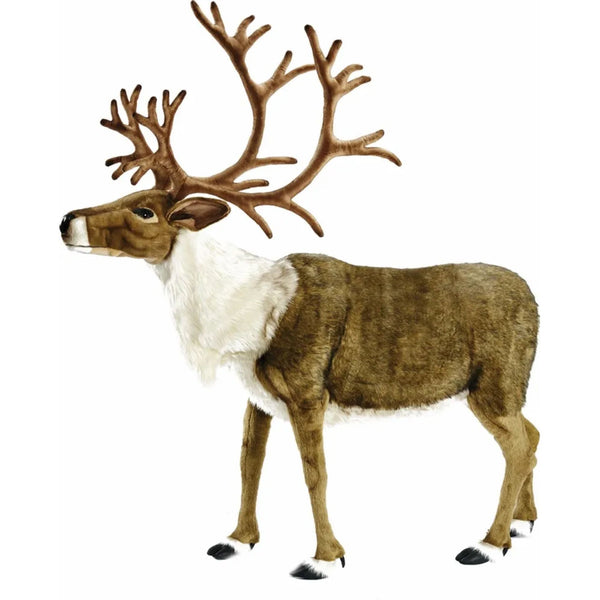 Full Size Animated Nordic Christmas Reindeer with Head Moving Left to Right