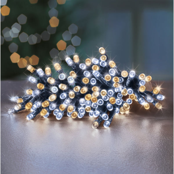 1000 White and Warm White Mix Multi Action Battery Powered LED Lights with Timer