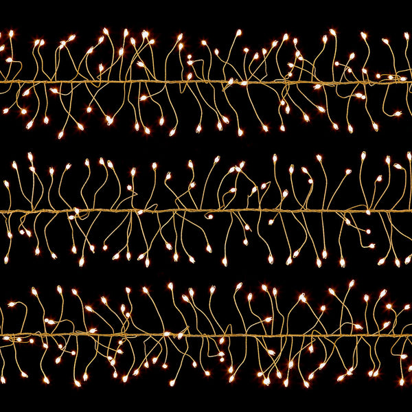 5.4m Ultrabright Silver Garland with 860 Warm White LEDs