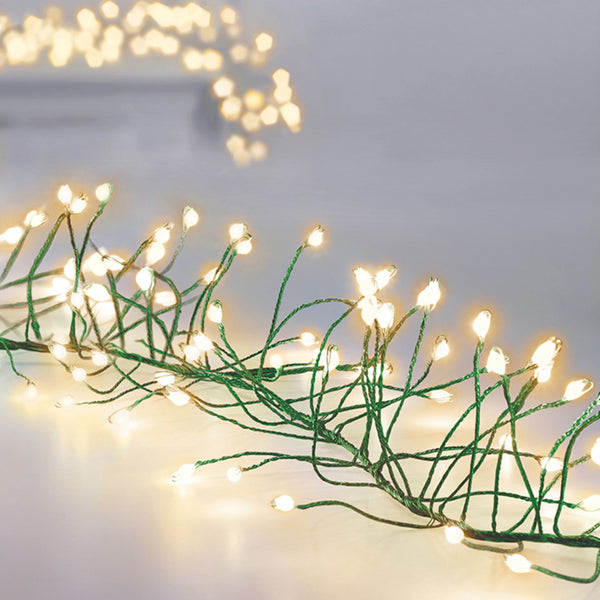 5.4m Ultrabright Green Garland with 860 Warm White LEDs