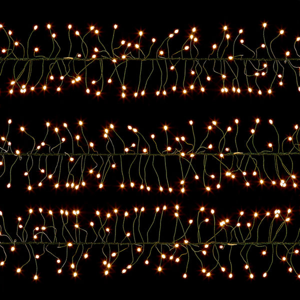 5.4m Ultrabright Green Garland with 860 Warm White LEDs