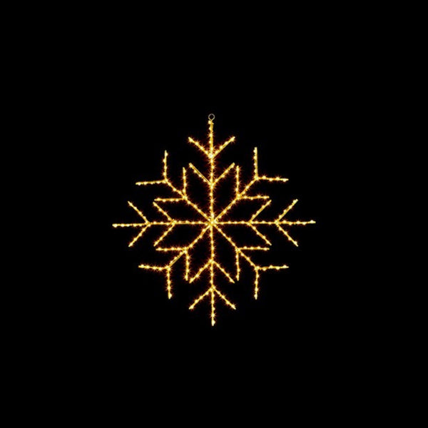 61cm Snowflake Silhouette with 196 Warm White Twinkling LEDs