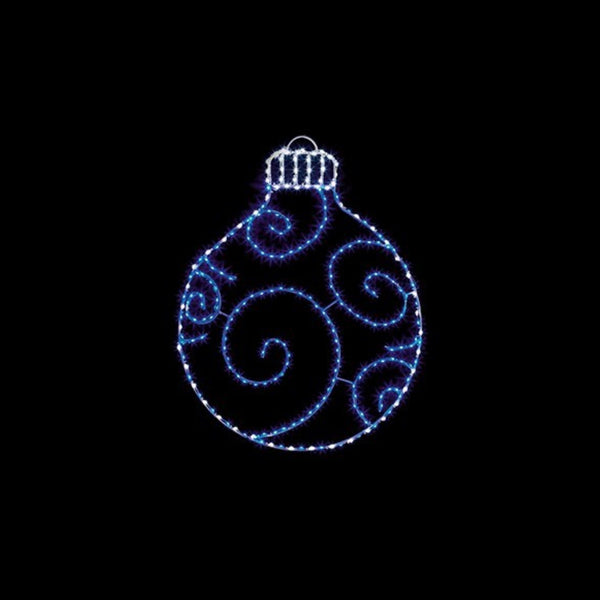 76cm Bauble Silhouette with 245 Blue and White Twinkling LEDs