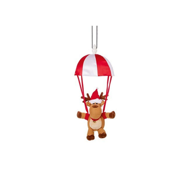 Musical Kicking Leg Animated Parachuting Reindeer