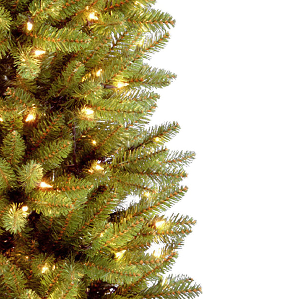 7.5ft Kingswood Fir Pre Lit with 350 Warm White LEDs Artificial Pencil Christmas Tree