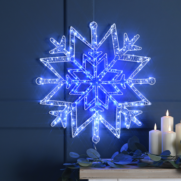 Twinkling Snowflake Dewdrop Christmas Silhouette with 260 LED's