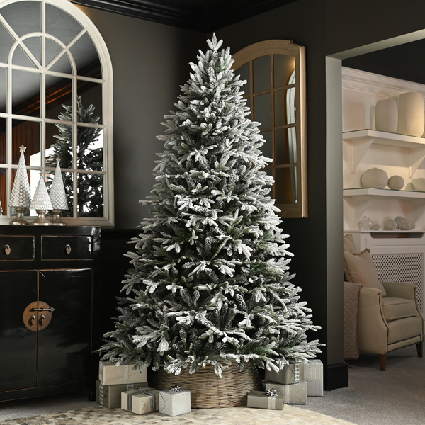6ft Deluxe Grays Peak Flocked Pine Artificial Christmas Tree