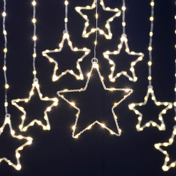 1.2m x 1.2m Star Curtain Light with 256 Warm White LED's