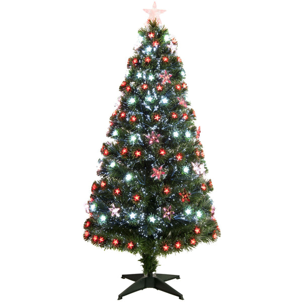 3ft Green Fibre Optic Christmas Tree with Red and White LED's