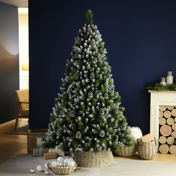 6ft Grand River Pine with Frosted Pinecones Artificial Christmas Tree