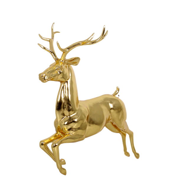 137cm Hanging Reindeer With Gold Finish Commercial Christmas Display Prop