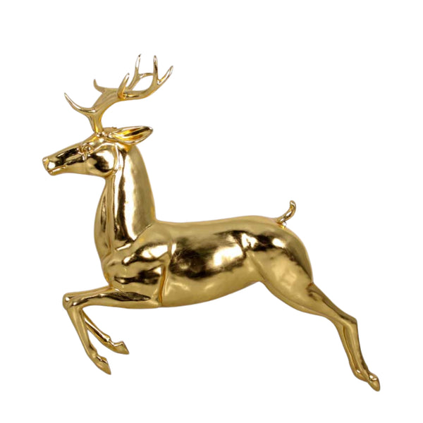 137cm Hanging Reindeer With Gold Finish Commercial Christmas Display Prop