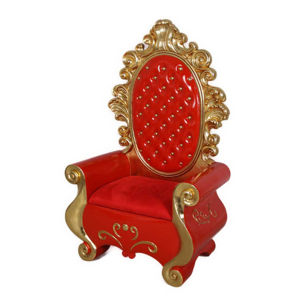 1.6m Grand Red and Gold Santa Throne Photo Opportunity Seat