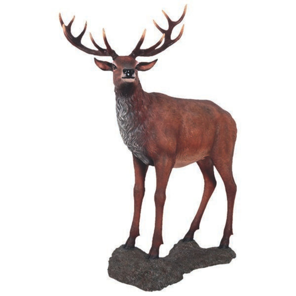 6ft Red Deer Stag with Base Commercial Christmas Display Prop