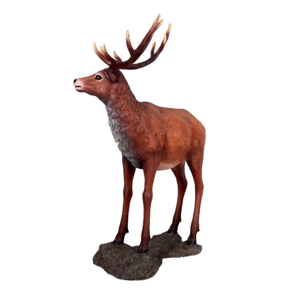 6ft Red Deer Stag with Base Commercial Christmas Display Prop