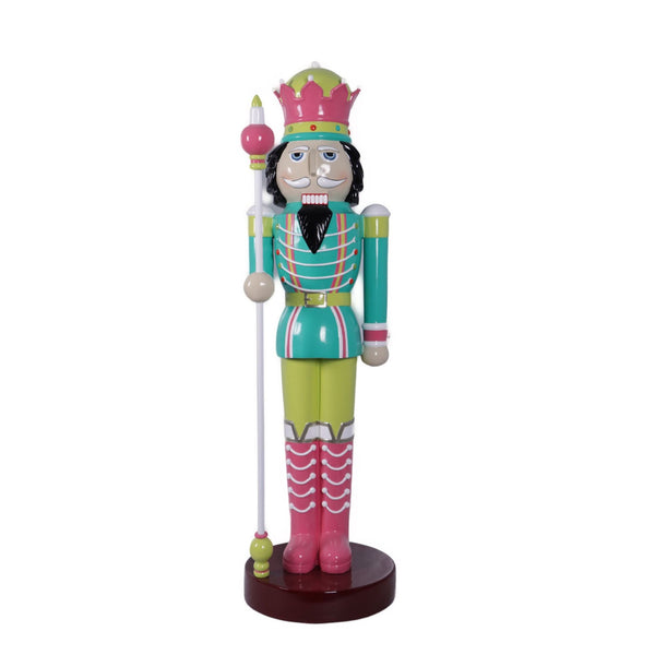 2.01m Multicolour Nutcracker King Holding Sceptre (Right Hand) Display Prop