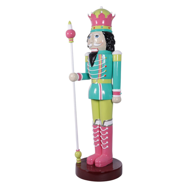 2.01m Multicolour Nutcracker King Holding Sceptre (Right Hand) Display Prop