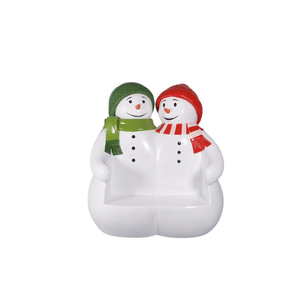 1.7m Christmas Commercial Seat - Green and Red Snowmen Display Prop