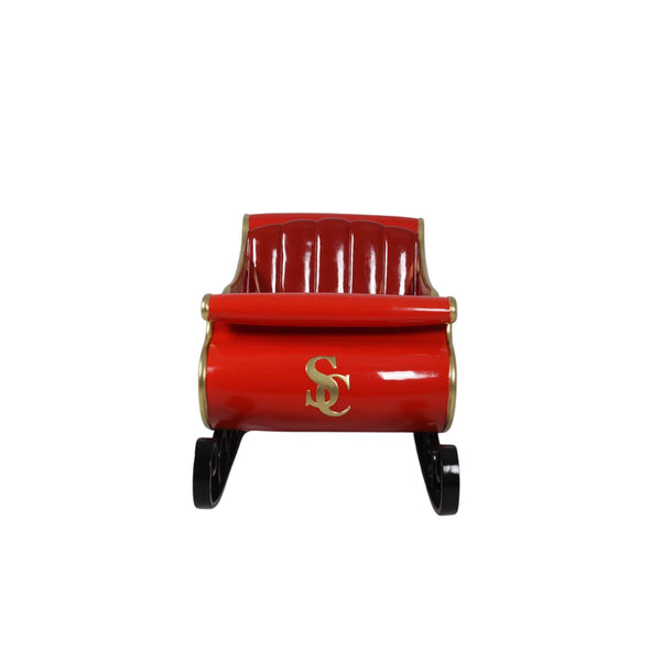 Red and Gold Santa's Sleigh Photo Opportunity Seat Prop