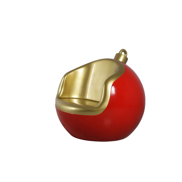 Red and Gold Christmas Bauble Photo Opportunity Seat
