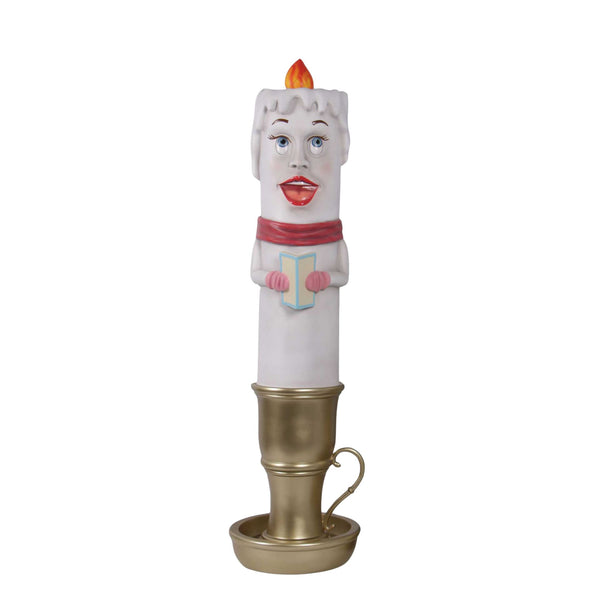 Female Caroling Candle Figure Christmas Display Prop