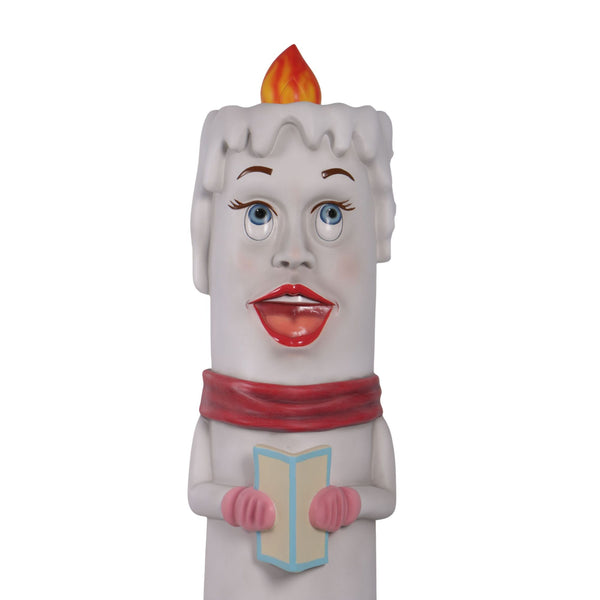 Female Caroling Candle Figure Christmas Display Prop