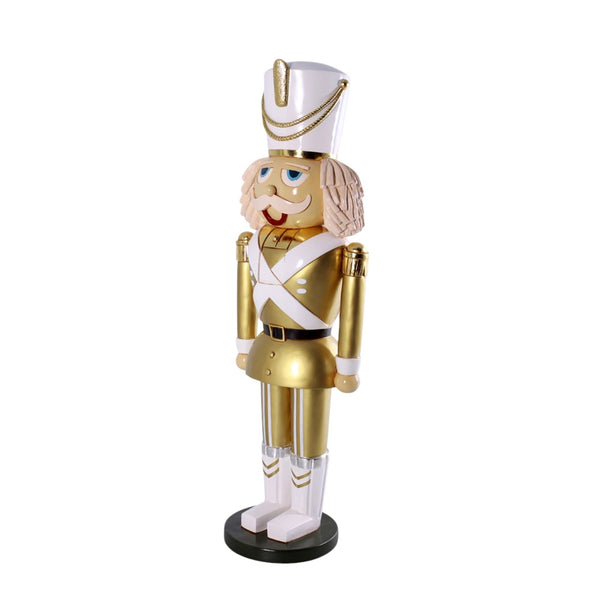 6ft Gold and White Nutcracker Soldier Commercial Christmas Display Prop