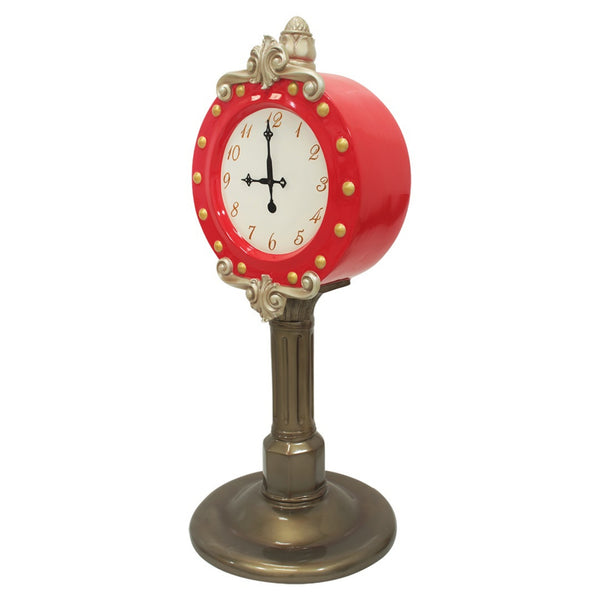 1.55m Red Santa Clock Clock Commercial Christmas Display Prop