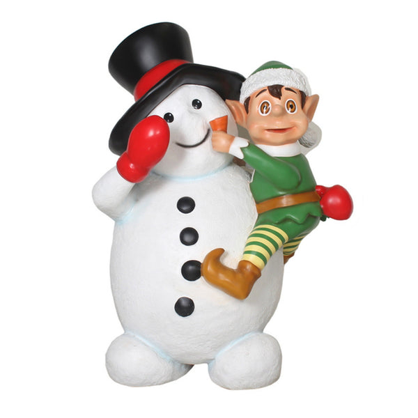 1.50m Santa Elf on Snowman Commercial Christmas Display Prop